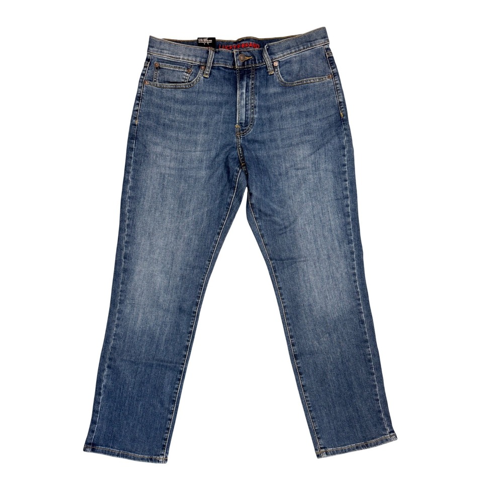 Lucky Brand 410 Athletic Straight Jeans Mens 32x30 Medium Wash Stretch Denim New